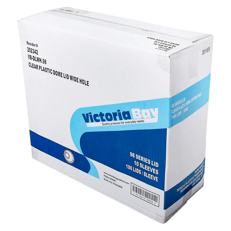 Victoria Bay Lid Dome Plastic For Cup With Hole 1000/Case