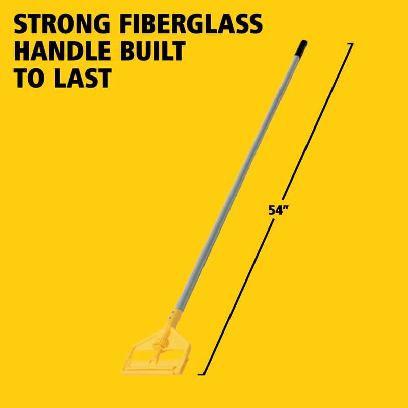 Invader® Mop Handle 54IN Gray Yellow Fiberglass 1/Each