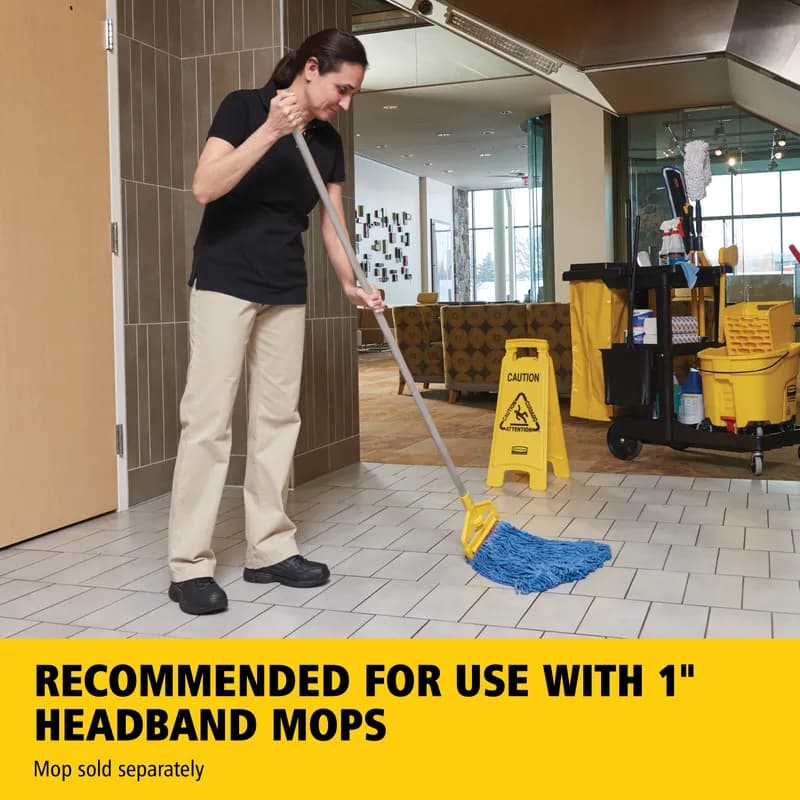 Invader® Mop Handle 54IN Gray Yellow Fiberglass 1/Each