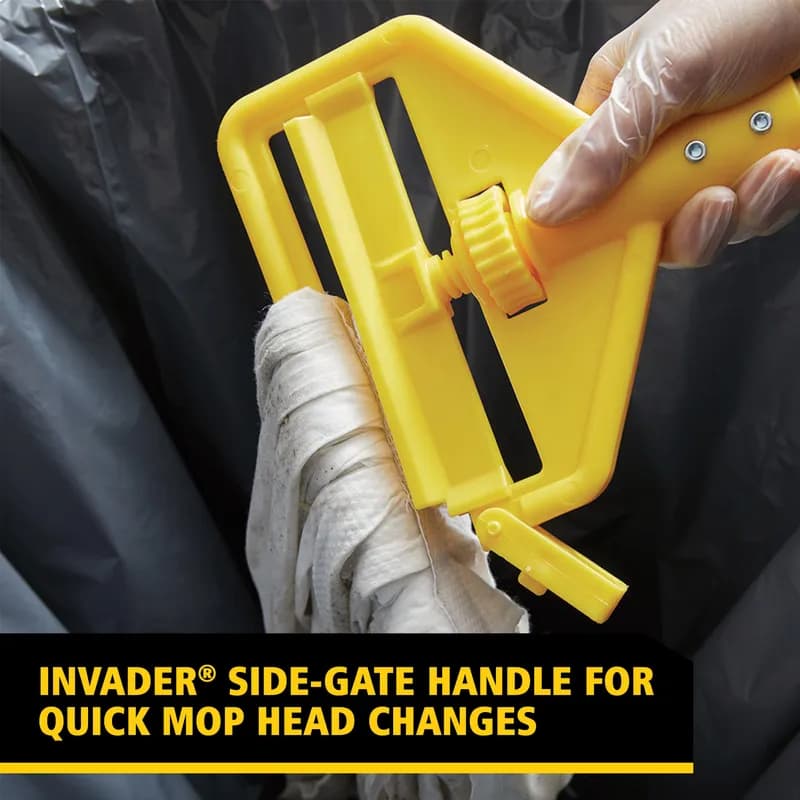 Invader® Mop Handle 54IN Gray Yellow Fiberglass 1/Each