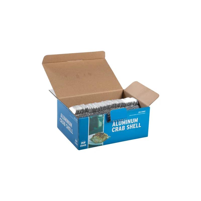 Take-Out Container Base Aluminum Silver 250 Count/Pack 4 Packs/Case 1000 Count/Case