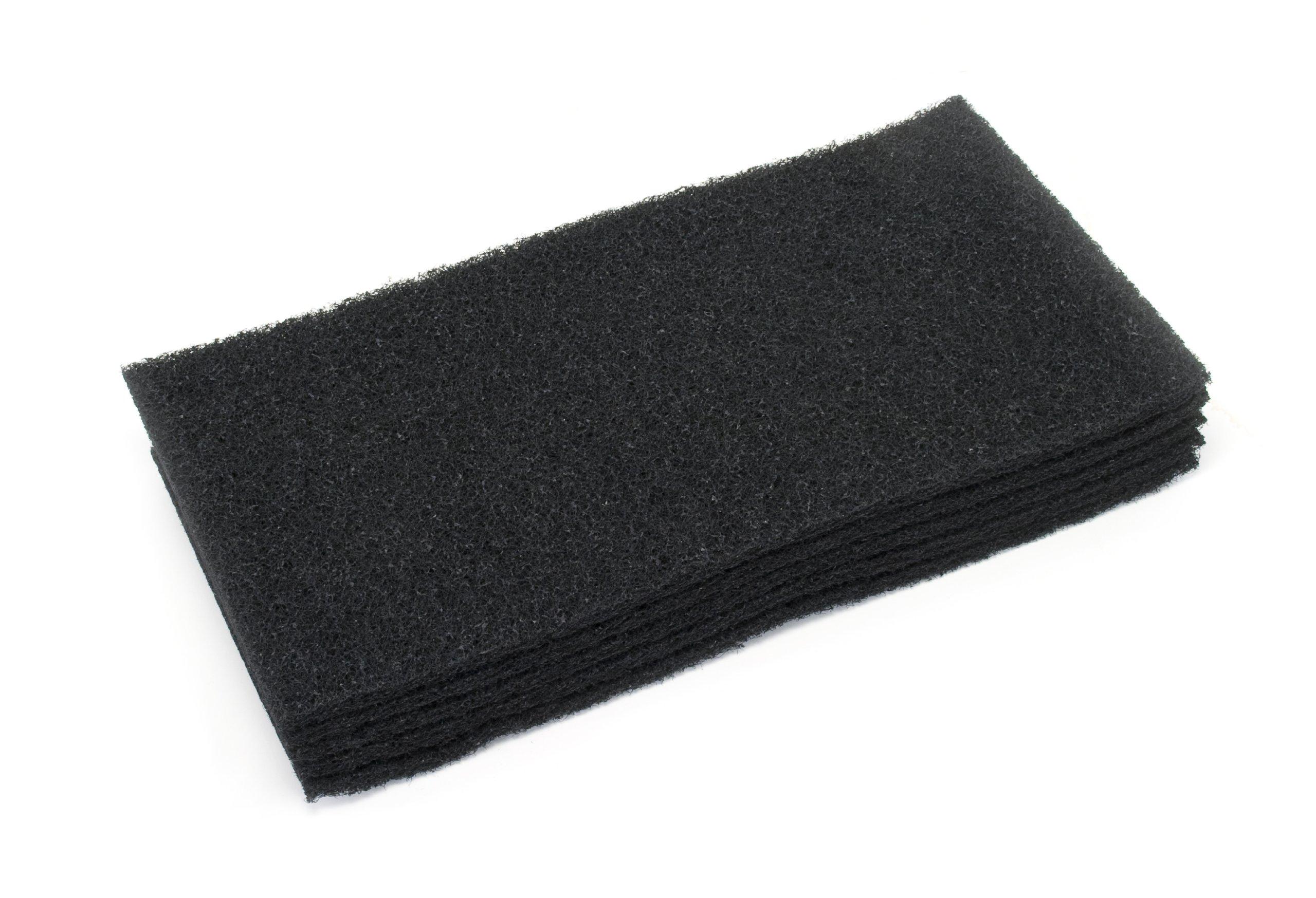 Clarke® Scrubbing Pad 20X14 IN Black Floor Boost 5/Case