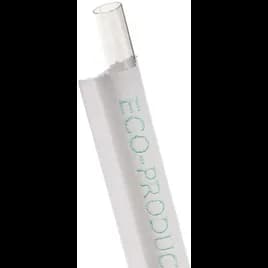 Straw 0.31X7.75 IN PLA Clear Wrapped 7200/Case