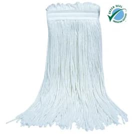 Mop Head #16 10 OZ White Rayon 4PLY Cut End Narrow Headband 1/Each