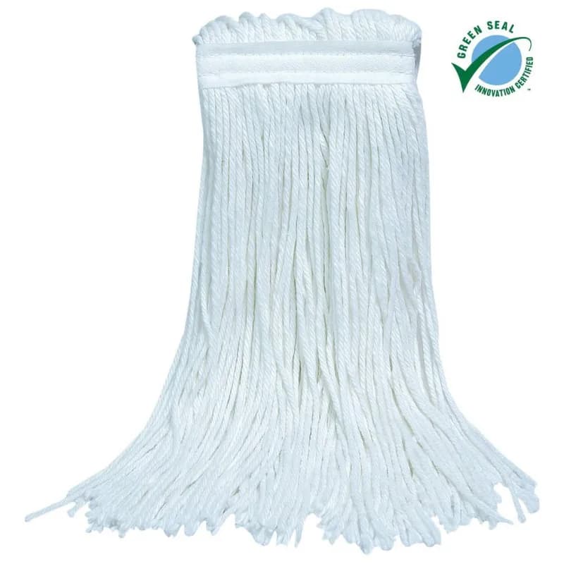 Mop Head #16 10 OZ White Rayon 4PLY Cut End Narrow Headband 1/Each