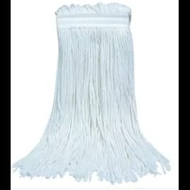 Mop Head #20 14 OZ White Rayon 4PLY Cut End 1.25IN Narrow Headband 1/Each