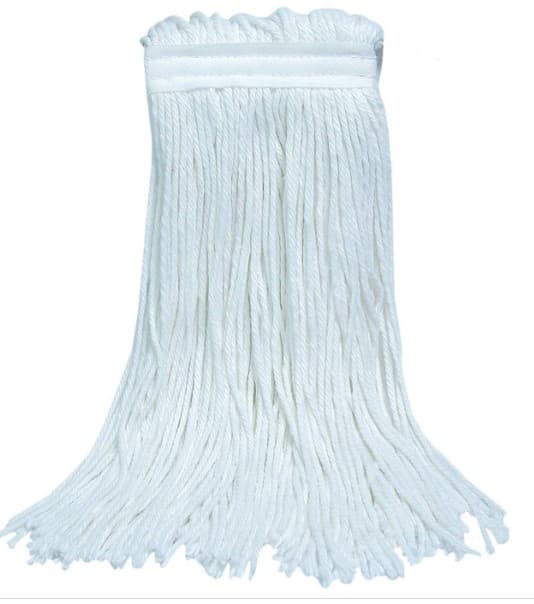 Mop Head #20 14 OZ White Rayon 4PLY Cut End 1.25IN Narrow Headband 1/Each