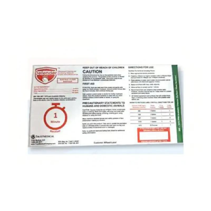 Defender® Floor & Surface Sanitizer Product Label Thermal Transfer 25/Pack
