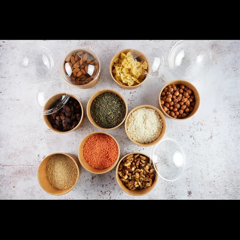 Food Container Base 2.3 OZ Kraft Paperboard Round Grease Resistant 50 Count/Pack 20 Packs/Case 1000 Count/Case