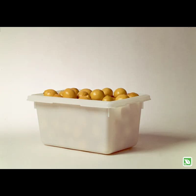 Food Tote Box 18X12X9 IN White HDPE Food Safe 1/Each