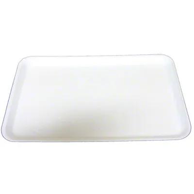 10S Meat Tray 10.75X5.75X0.5 IN Polystyrene Foam White Rectangle Light Weight 500/Case