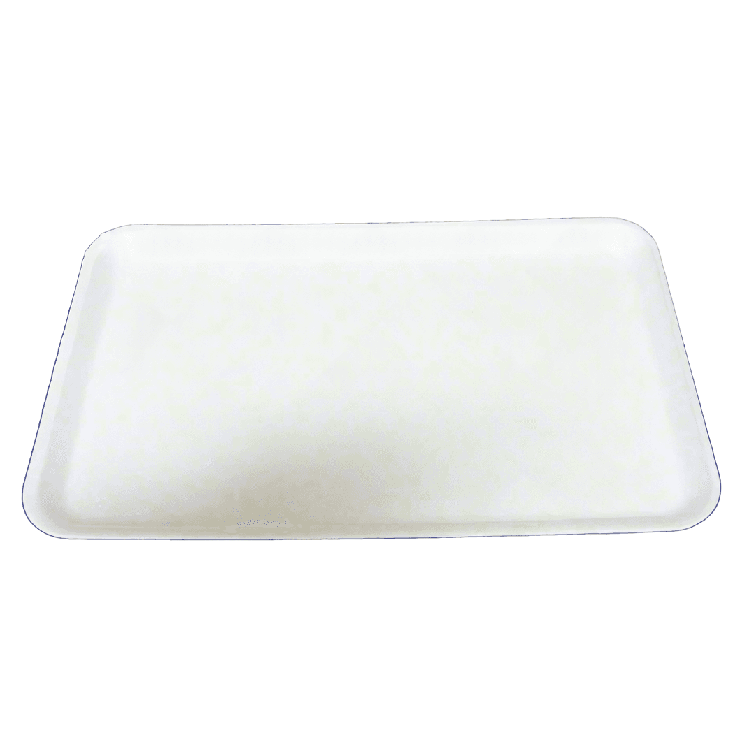 10S Meat Tray 10.75X5.75X0.5 IN Polystyrene Foam White Rectangle Light Weight 500/Case