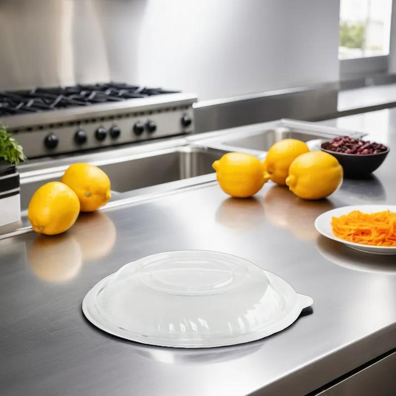 WNA Lid Dome PET Clear For 80 OZ Plate Unhinged 25/Case