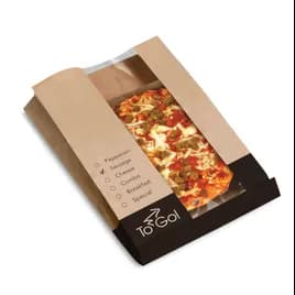 Bagcraft® Pizza Bag Paper Natural With Tray With Window 250/Case