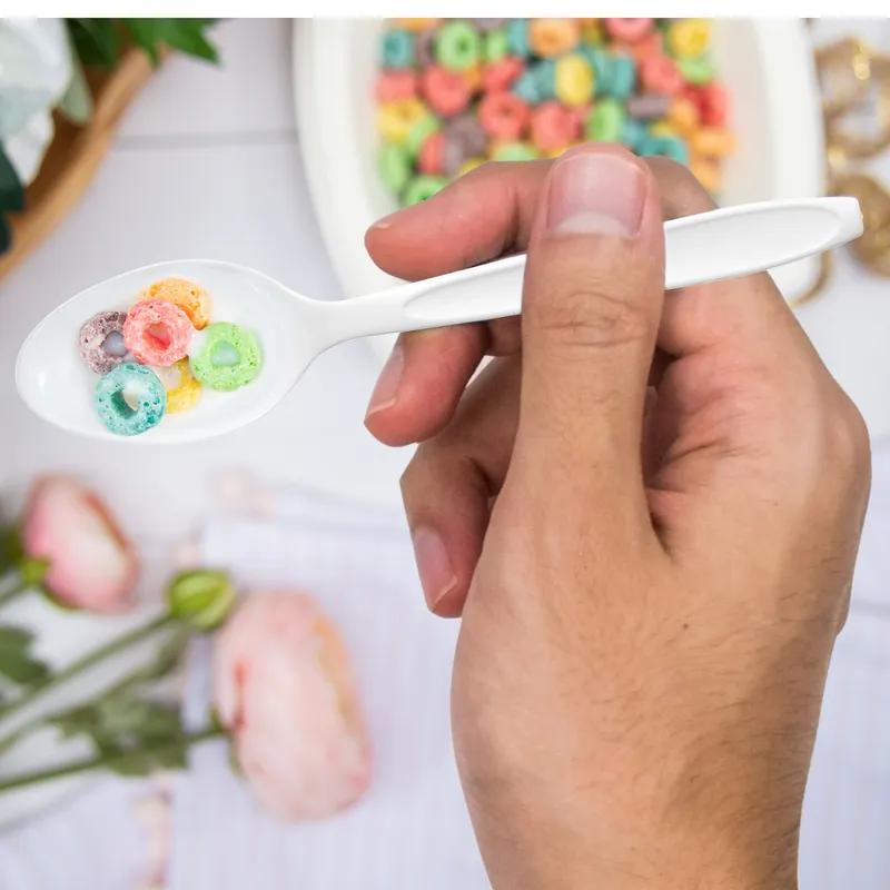 Solo® Reliance® Teaspoon 5.62X1.9X0.6 IN PS White Medium Heavy 1000/Case