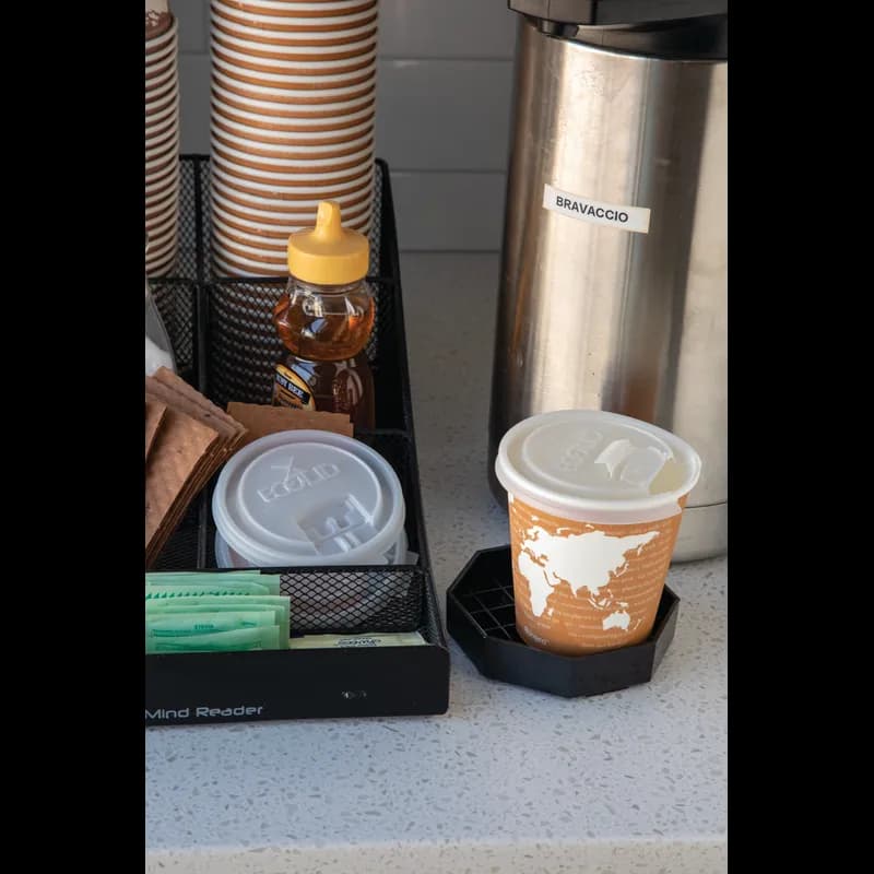 Ecolid® Lid Flat RPET Translucent For 10-22 OZ Cup With Hole Lock Tab Sip Through 600/Case