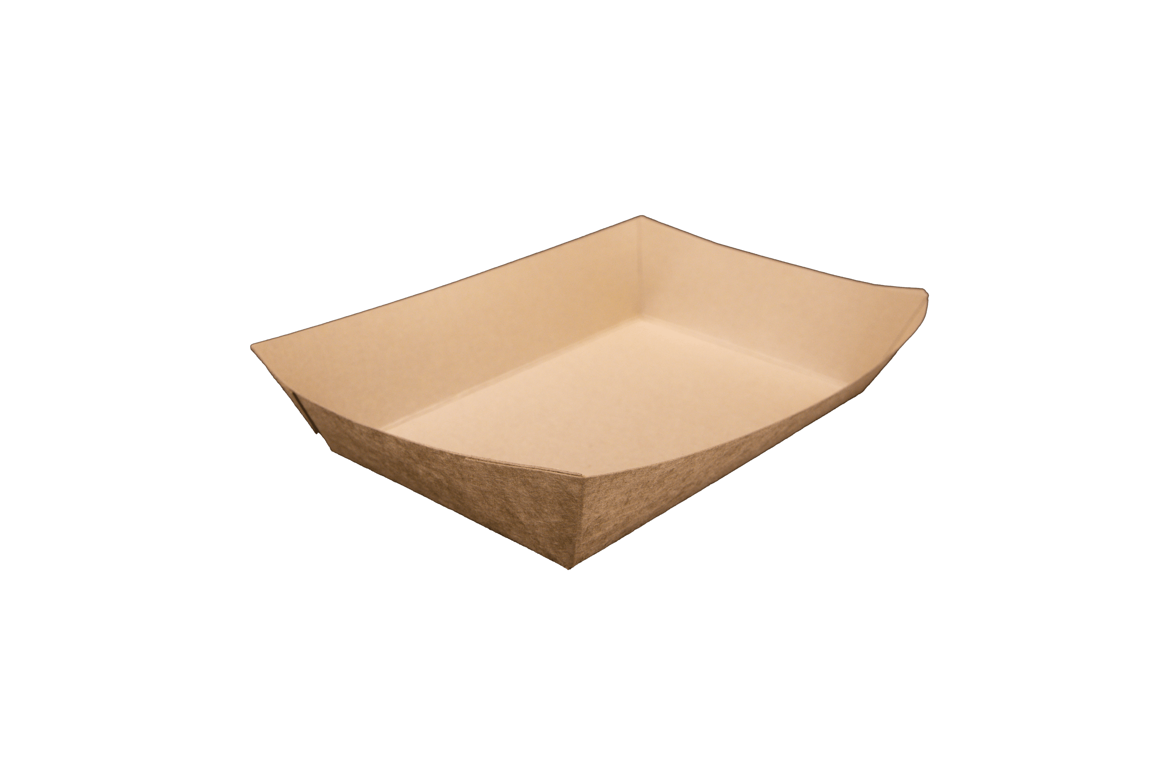 Food Tray 8X5X2 IN Kraft Paperboard Kraft Rectangle 500/Case