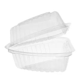 Pie Slice Hinged Container With Dome Lid 5.75X5.88X3 IN PET Clear Triangle 250/Case