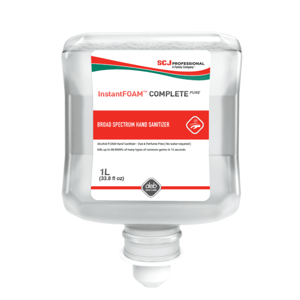 InstantFOAM Complete Hand Sanitizer Foam 1000 mL Clear 80% Ethyl Alcohol 6/Case