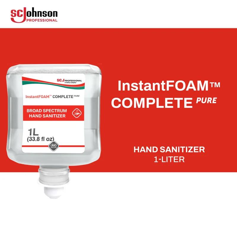 InstantFOAM Complete Hand Sanitizer Foam 1000 mL Clear 80% Ethyl Alcohol 6/Case