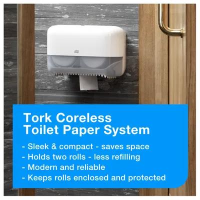 Tork Toilet Paper & Tissue Roll T7 4X3.66 IN 333.333 FT White High Capacity Refill 1000 Sheets/Roll 36 Rolls/Case