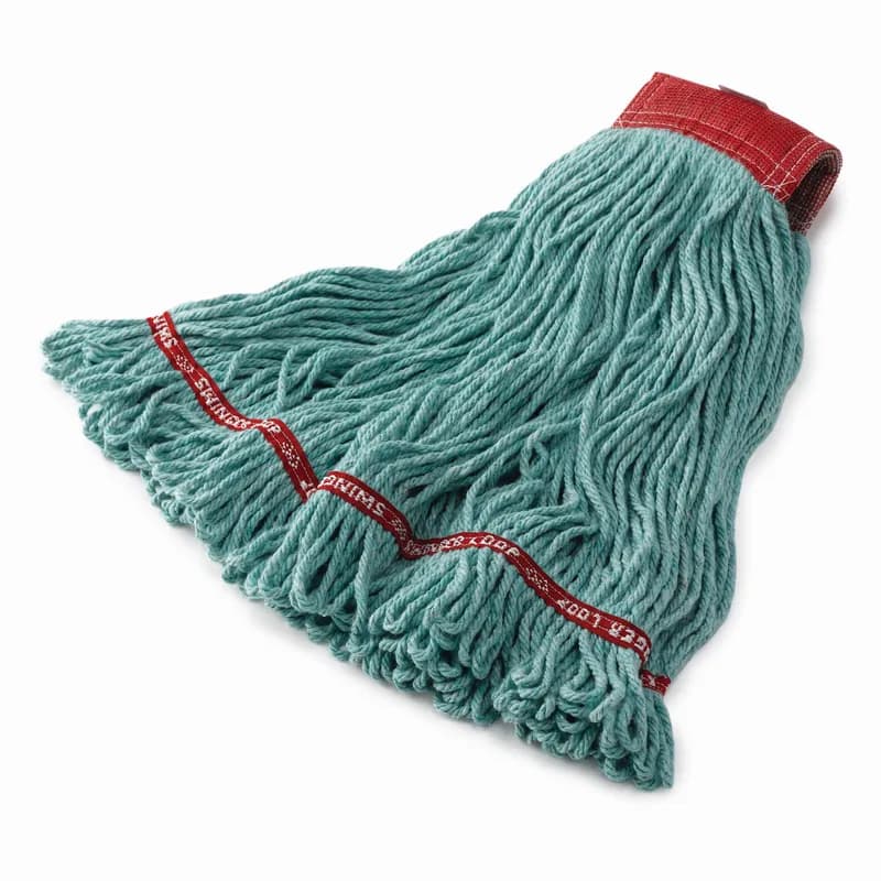 Swinger Loop® Mop Large (LG) 24 OZ Green Cotton Synthetic Blend Loop End 5IN Headband 1/Each