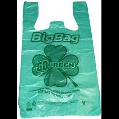 Bag 12X7X22 IN 1/7 Plastic 15MIC Green Go Green Shamrock T-Sack 700/Case