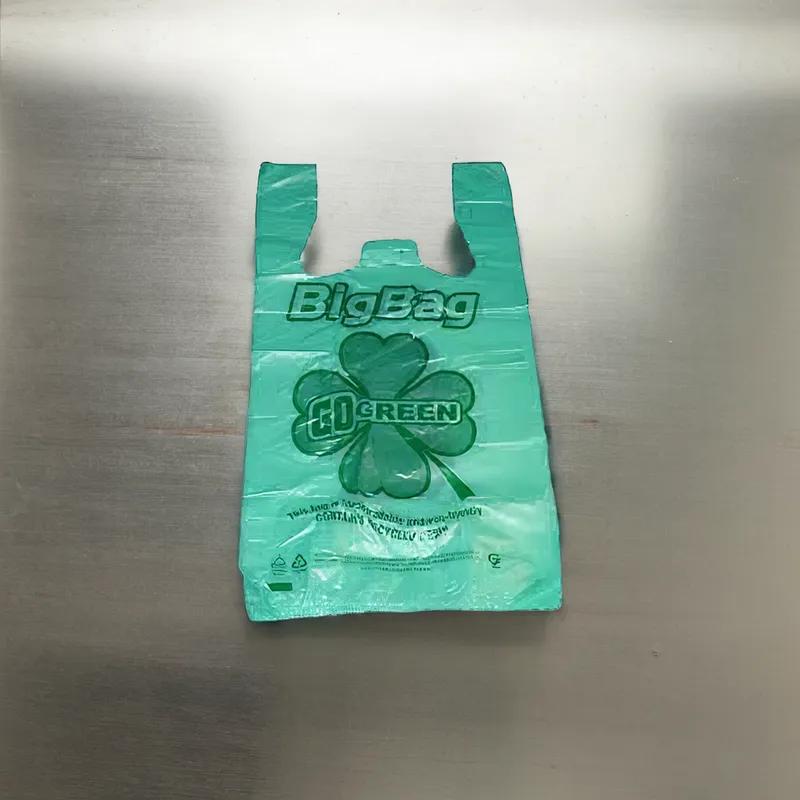 Bag 12X7X22 IN 1/7 Plastic 15MIC Green Go Green Shamrock T-Sack 700/Case