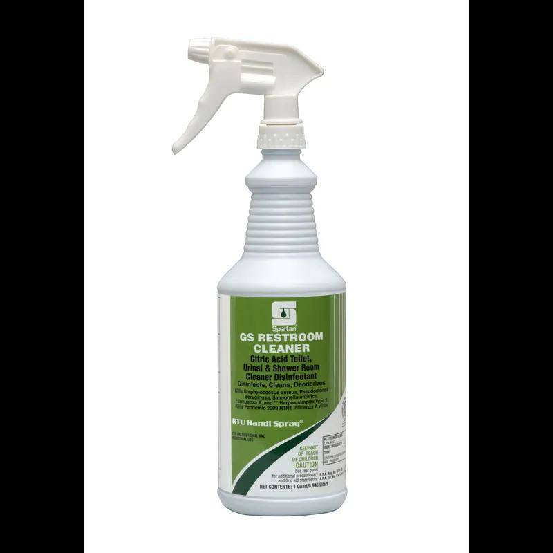 Green Solutions® Unscented Restroom Cleaner 1 QT Multi Surface Acidic RTU Citric Acid 12/Case
