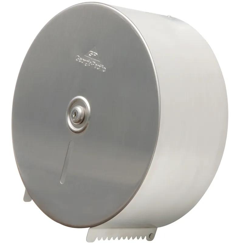 Toilet Paper Dispenser 9 IN Stainless Steel Wall Mount, Locking Silver 1-Roll Jumbo Jr (JRT) High Capacity 1/Each
