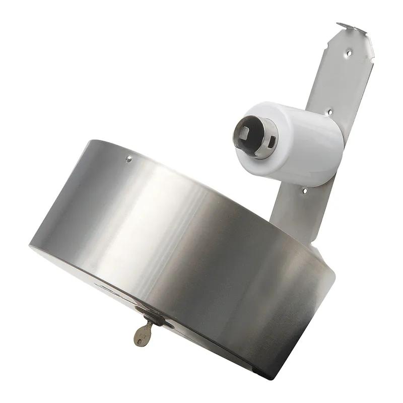 Toilet Paper Dispenser 9 IN Stainless Steel Wall Mount, Locking Silver 1-Roll Jumbo Jr (JRT) High Capacity 1/Each