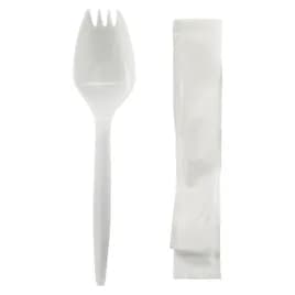 Victoria Bay 2PC Cutlery Kit PP White Medium Weight With Napkin, Spork 1000/Case