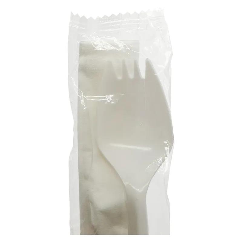 Victoria Bay 2PC Cutlery Kit PP White Medium Weight With Napkin, Spork 1000/Case