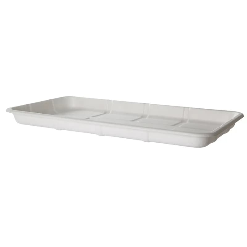 25S Produce Tray 14.75X8.25X1.06 IN Sugarcane White Rectangle 200/Case