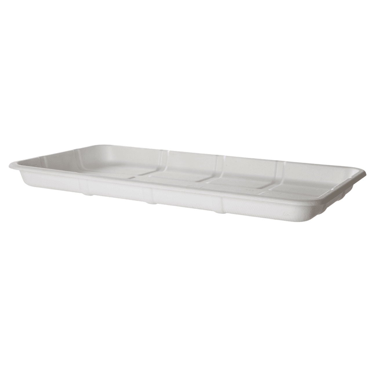 25S Produce Tray 14.75X8.25X1.06 IN Sugarcane White Rectangle 200/Case