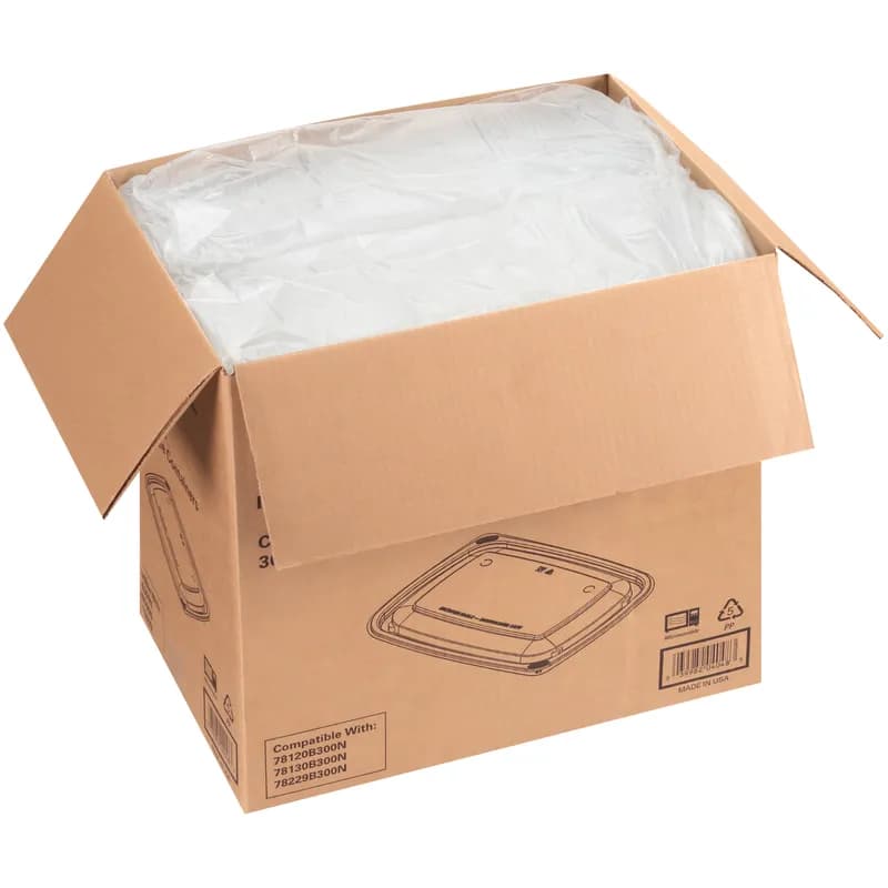 Lid Dome Medium (MED) 9X6 IN PP Clear Rectangle For 20-30 OZ Container 300/Case