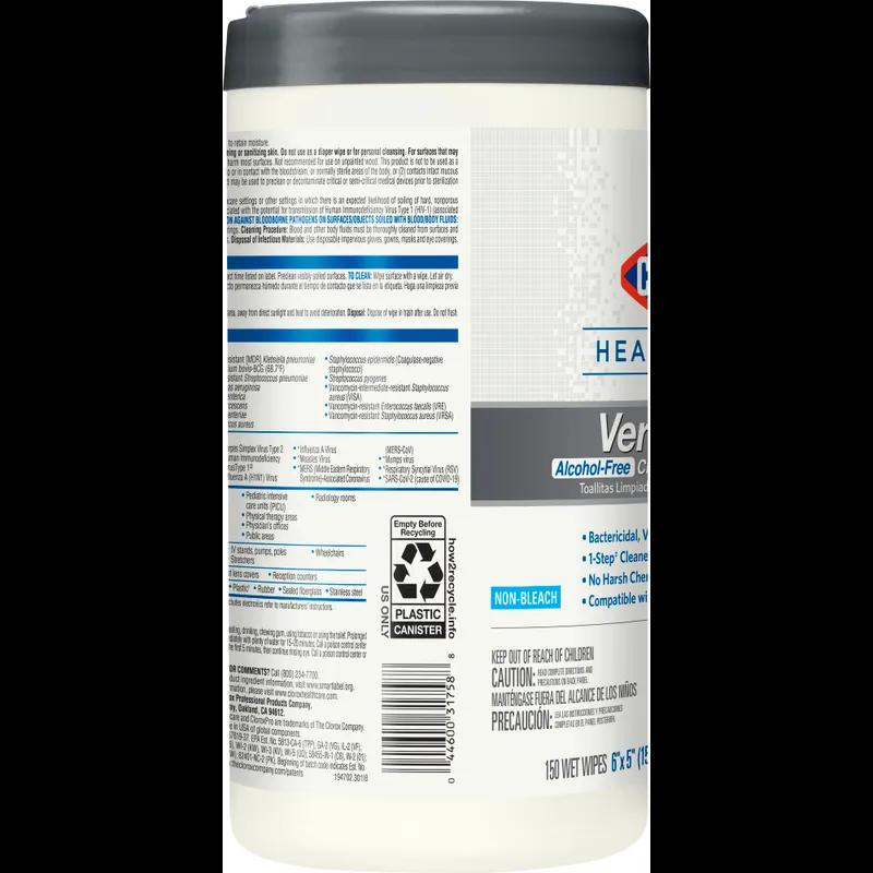 Clorox Healthcare® VeraSure® One-Step Disinfectant Multi Surface Wipe Quat Antibacterial 150 Count/Pack 6 Packs/Case