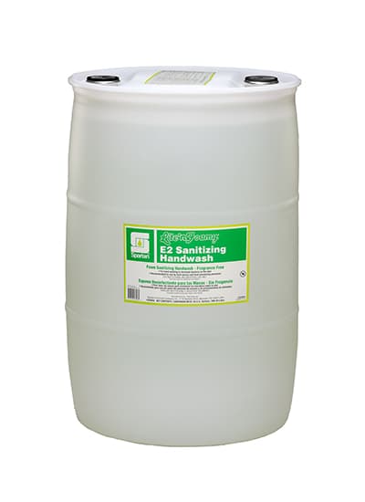 Lite'n Foamy® E2 Sanitizing Handwash Hand Soap Foam Ready-to-Use (RTU) 55 GAL Unscented Clear Sanitizing 1/Drum