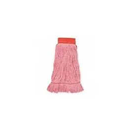 Mop Head Medium (MED) Red Synthetic Fiber 4PLY Loop End Wide Band 1/Each