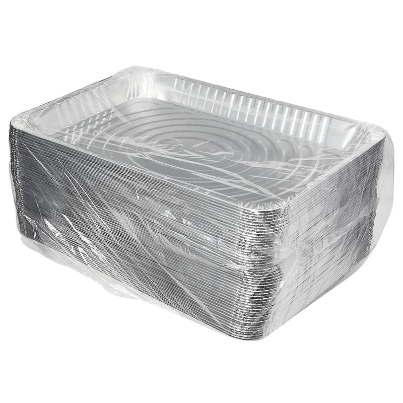 Victoria Bay Steam Table Pan Full Size 176 OZ Aluminum Silver Rectangle Shallow 50/Case