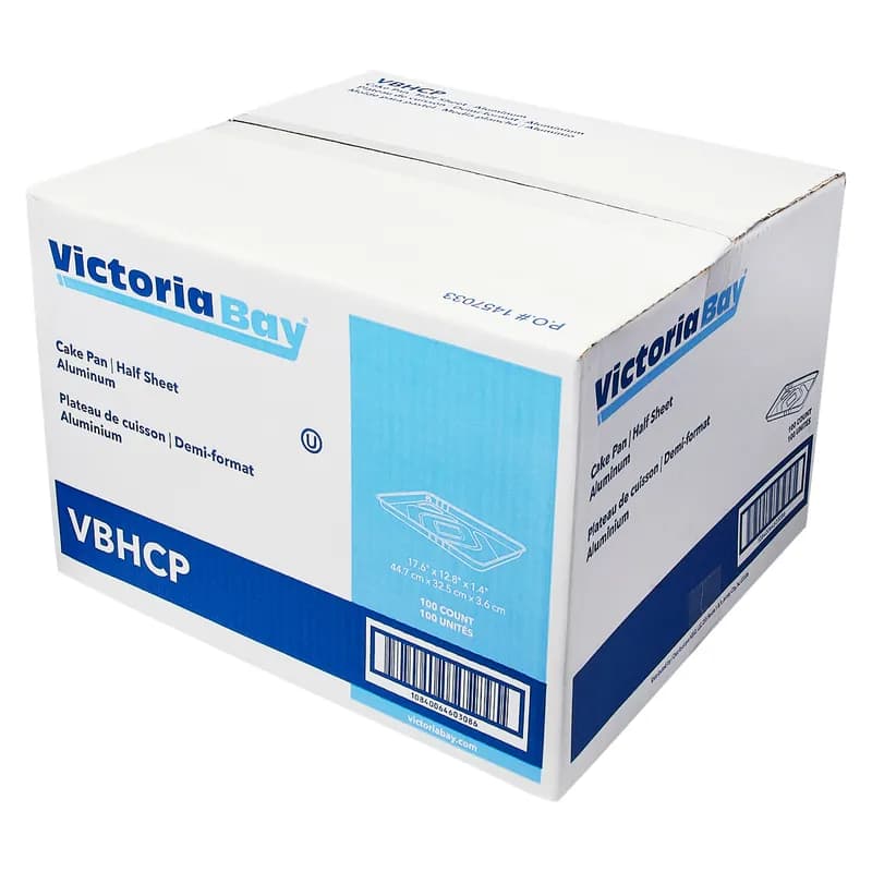 Victoria Bay Cake Pan 1/2 Size 130 OZ Aluminum Full Curl 100/Case