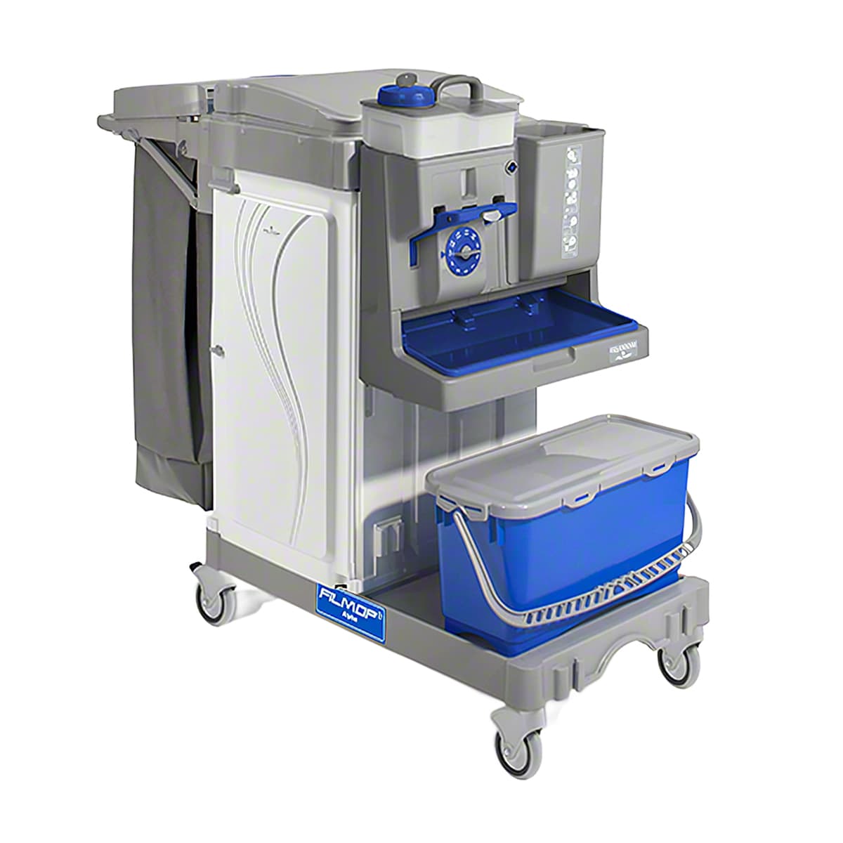 Patient Room Alpha ES Workstation 55/39 Complete Janitorial Cleaning Cart With Equodose Tank 1/Case