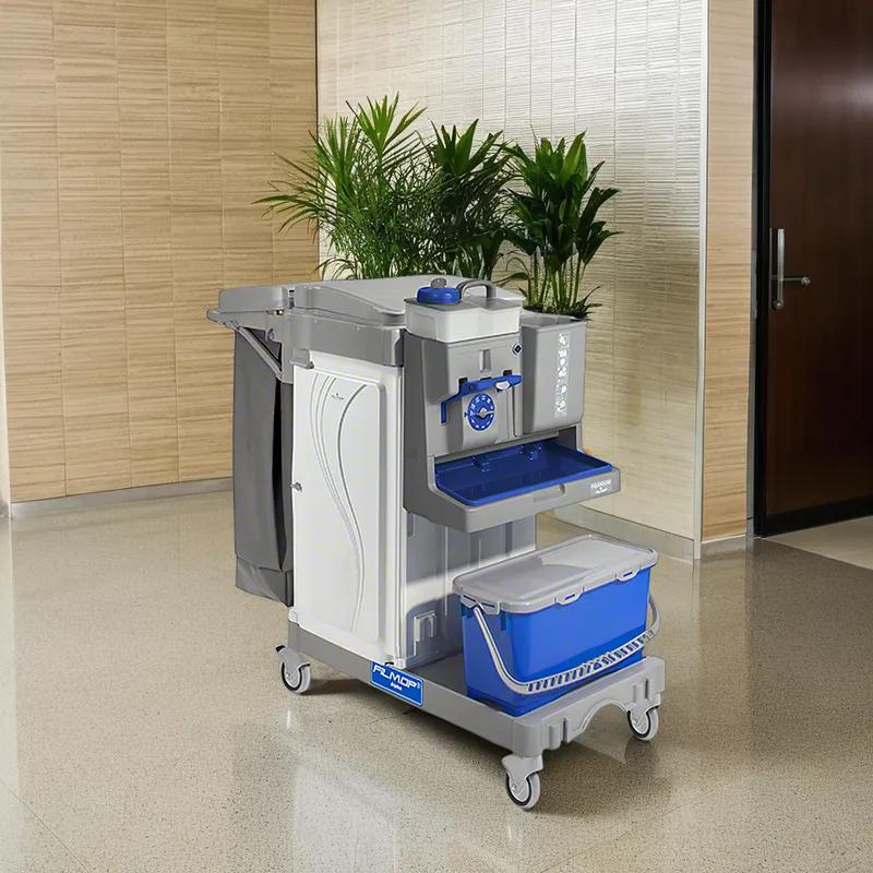 Patient Room Alpha ES Workstation 55/39 Complete Janitorial Cleaning Cart With Equodose Tank 1/Case