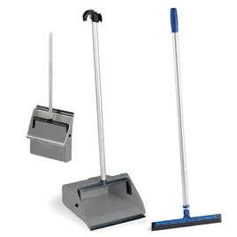 Jobby Dust Pan Black With Squeegee Ergonomic Handle 12/Case