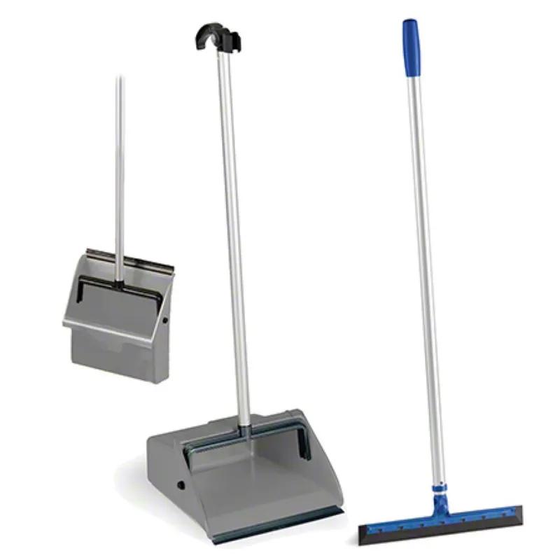 Jobby Dust Pan Black With Squeegee Ergonomic Handle 12/Case