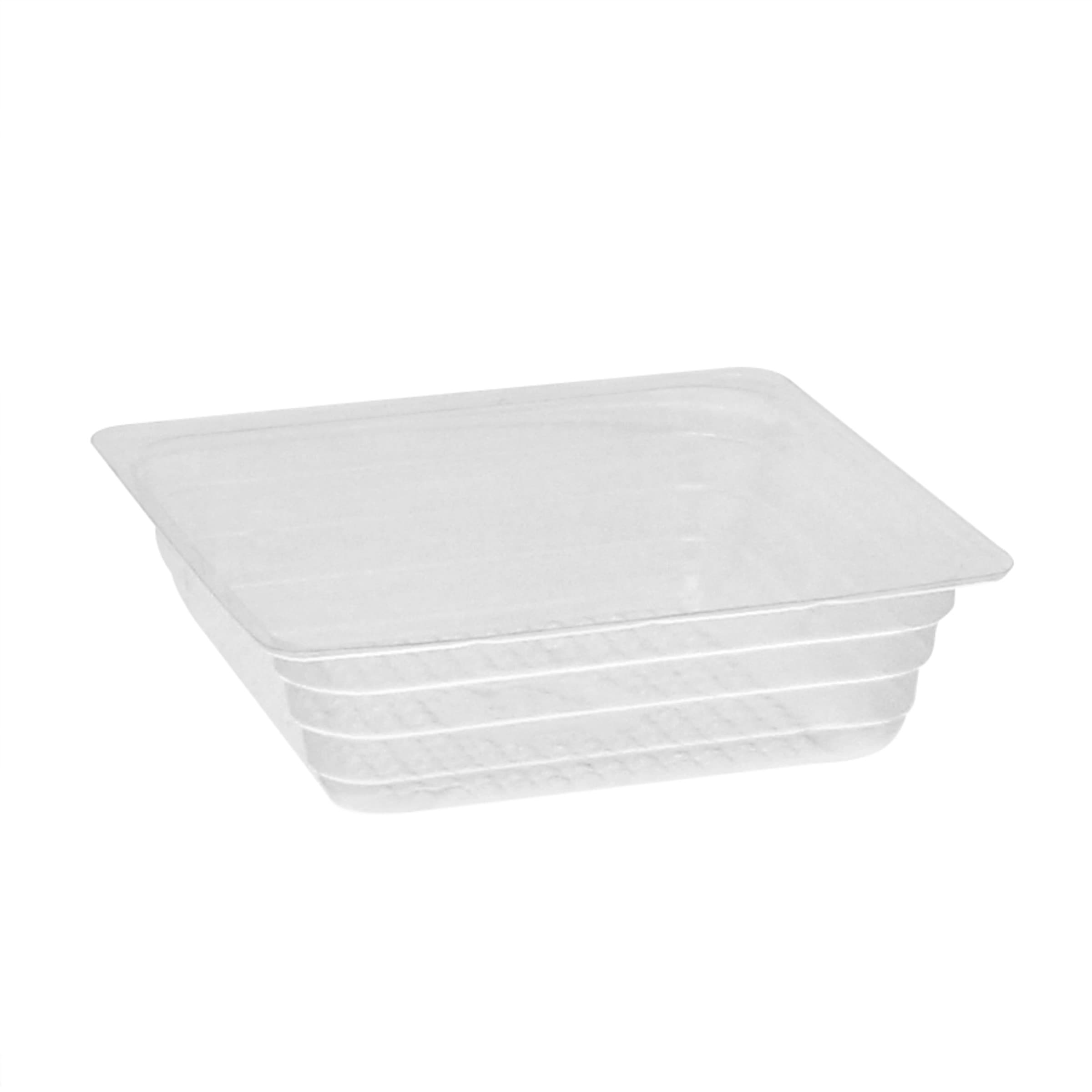 Take-Out Container Insert 4 OZ 3.5X3.5X1 IN OPS Clear Square Stackable 2500/Case