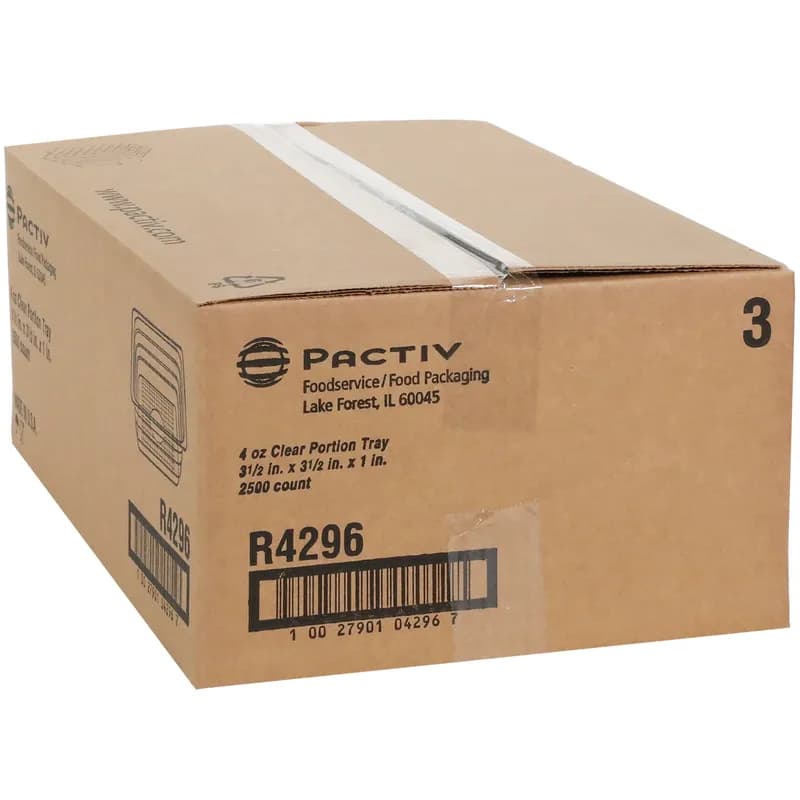 Take-Out Container Insert 4 OZ 3.5X3.5X1 IN OPS Clear Square Stackable 2500/Case