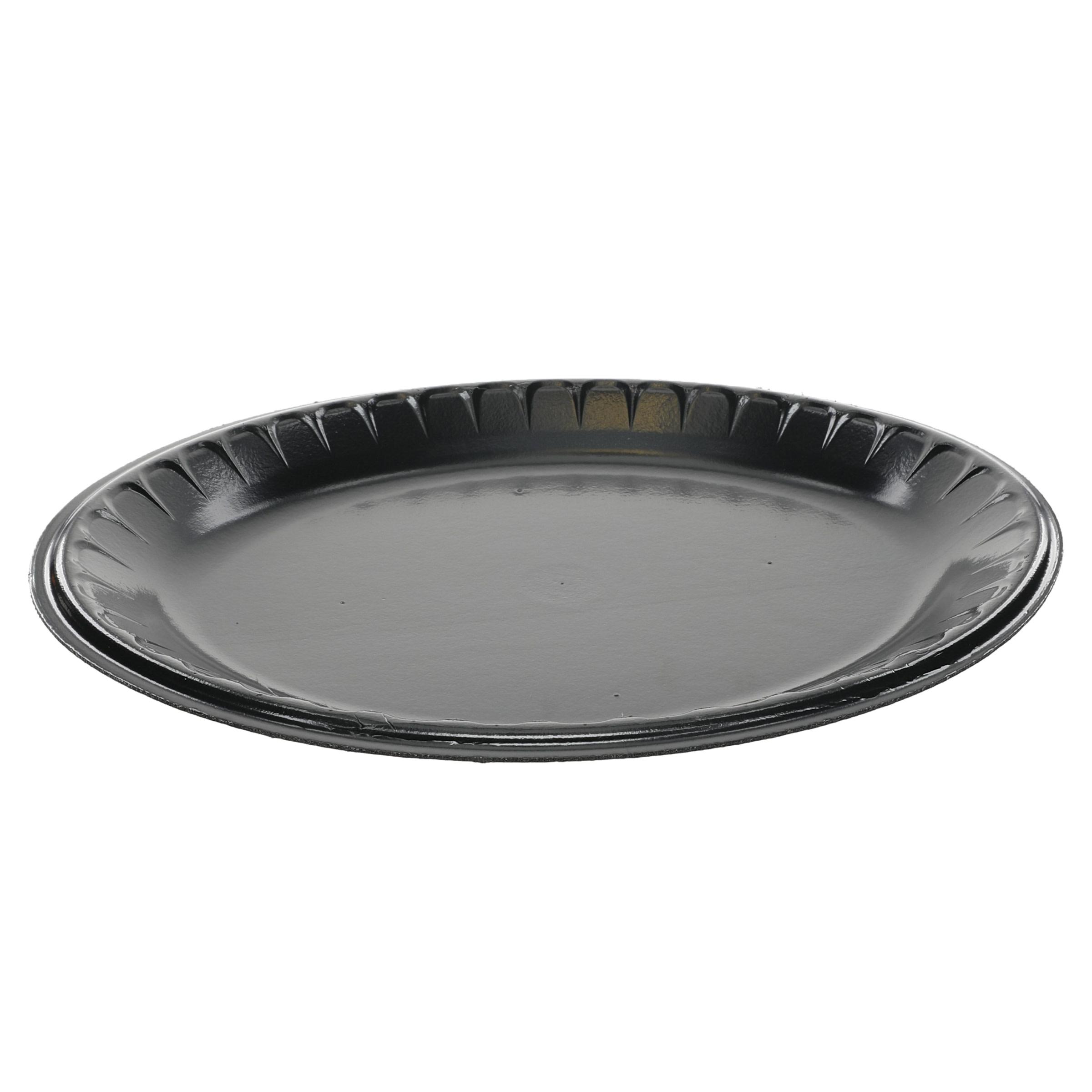 Placesetter® Serving Tray Base 10X12.5X1 IN Polystyrene Foam Black Oval 600/Case