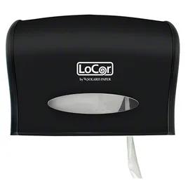NVI Locor® Toilet Paper Dispenser 14.85X10.47X5.48 IN Wall Mount Black Jumbo Jr (JRT) Side-by-Side 1/Each