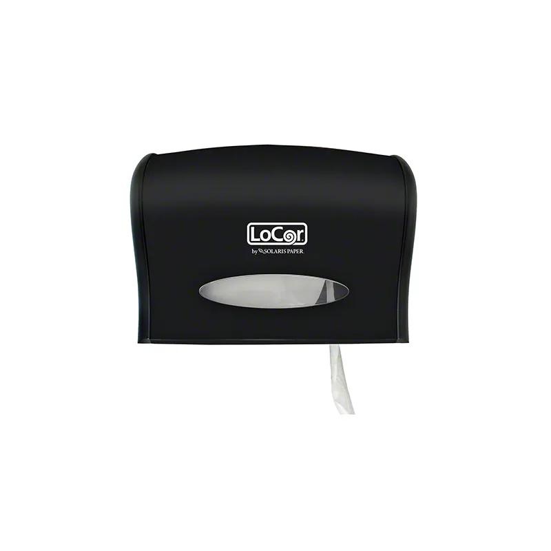 NVI Locor® Toilet Paper Dispenser 14.85X10.47X5.48 IN Wall Mount Black Jumbo Jr (JRT) Side-by-Side 1/Each